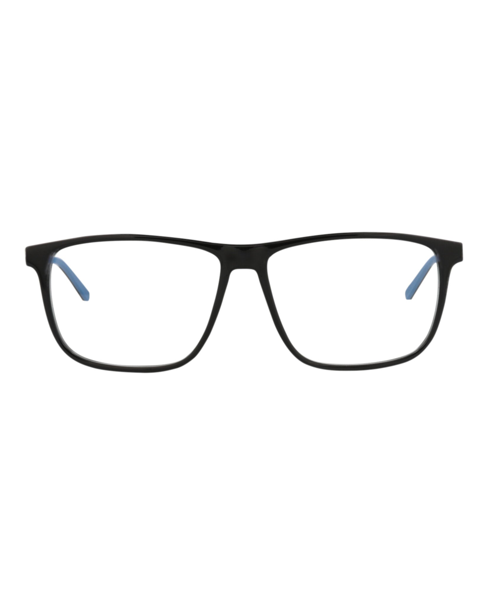 Montblanc Mens Square/Rectangle Black Black Transparent Fashion Designer Eyewear Black Black Transparent