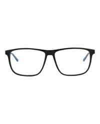 Montblanc Mens Square/Rectangle Black Black Transparent Fashion Designer Eyewear Black Black Transparent