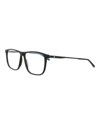 Montblanc Mens Square/Rectangle Black Black Transparent Fashion Designer Eyewear