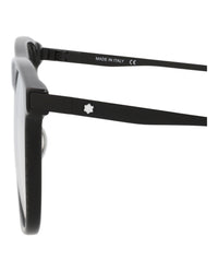 Montblanc Mens Square/Rectangle Black Black Transparent Fashion Designer Eyewear