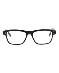 Montblanc Mens Square/Rectangle Black Black Transparent Fashion Designer Eyewear Black Black Transparent