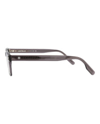 Montblanc Mens Square/Rectangle Grey Grey Transparent Fashion Designer Eyewear