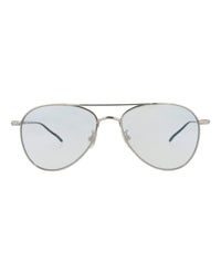 Montblanc Montblanc Mens Aviator Silver Silver Transparent Fashion Designer Eyewear
