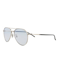 Montblanc Montblanc Mens Aviator Silver Silver Transparent Fashion Designer Eyewear