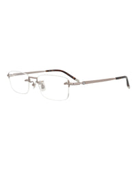 Montblanc Mens Square/Rectangle Ruthenium Ruthenium Transparent Fashion Designer Eyewear