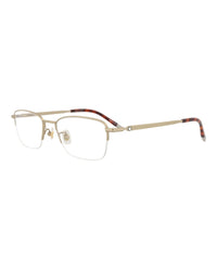 Montblanc Mens Square/Rectangle Gold Gold Transparent Fashion Designer Eyewear