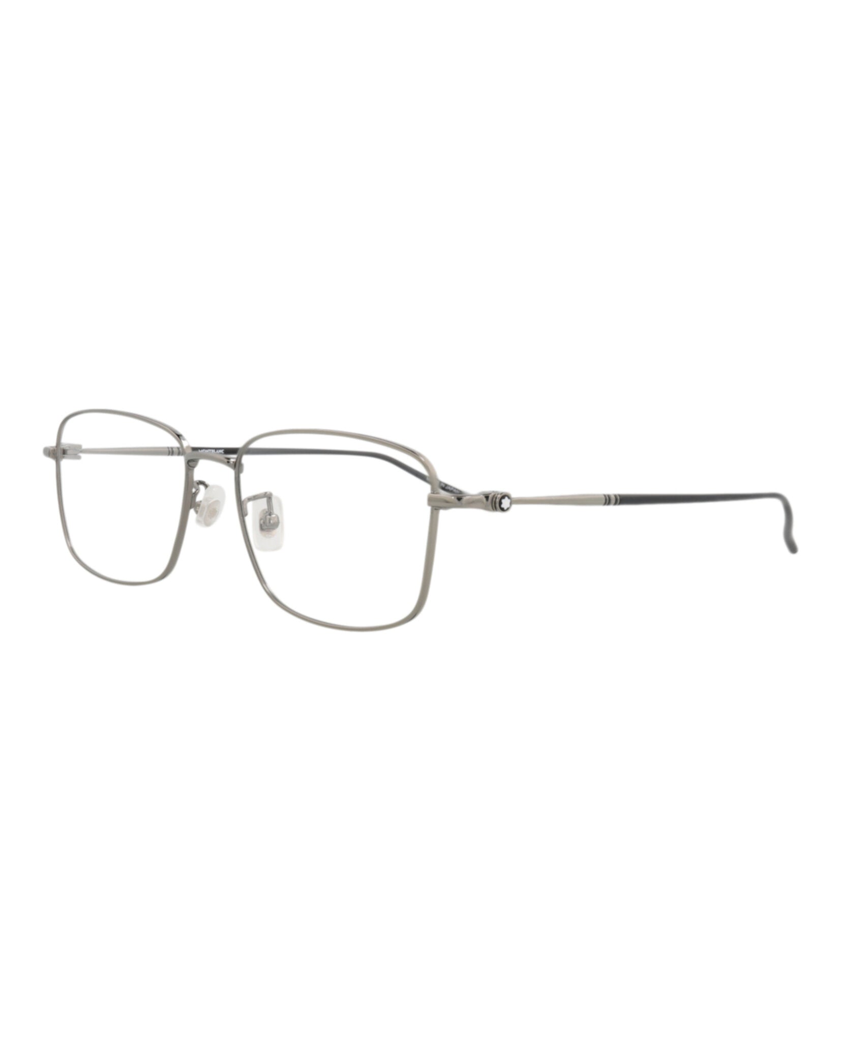 Montblanc Montblanc Mens Square/Rectangle Ruthenium Ruthenium Transparent Fashion Designer Eyewear