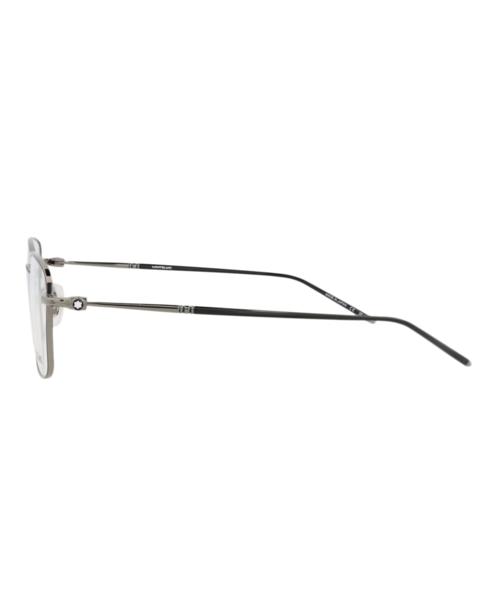 Montblanc Montblanc Mens Square/Rectangle Ruthenium Ruthenium Transparent Fashion Designer Eyewear