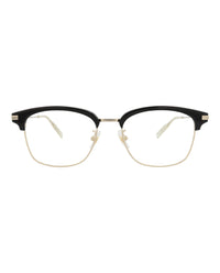 Montblanc Mens Square/Rectangle Black Gold Transparent Fashion Designer Eyewear