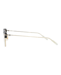 Montblanc Mens Square/Rectangle Black Gold Transparent Fashion Designer Eyewear
