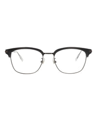 Montblanc Montblanc Mens Square/Rectangle Grey Ruthenium Transparent Fashion Designer Eyewear