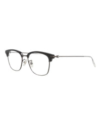 Montblanc Montblanc Mens Square/Rectangle Grey Ruthenium Transparent Fashion Designer Eyewear