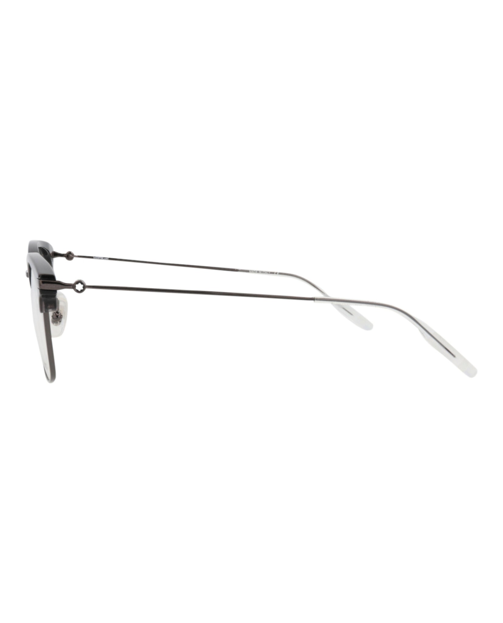 Montblanc Montblanc Mens Square/Rectangle Grey Ruthenium Transparent Fashion Designer Eyewear