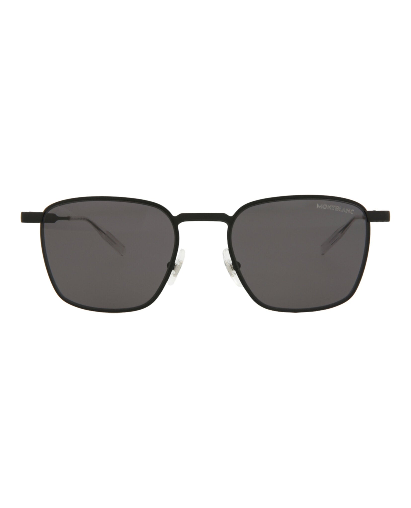 Montblanc Montblanc Mens Square/Rectangle Black Black Grey Fashion Designer Eyewear