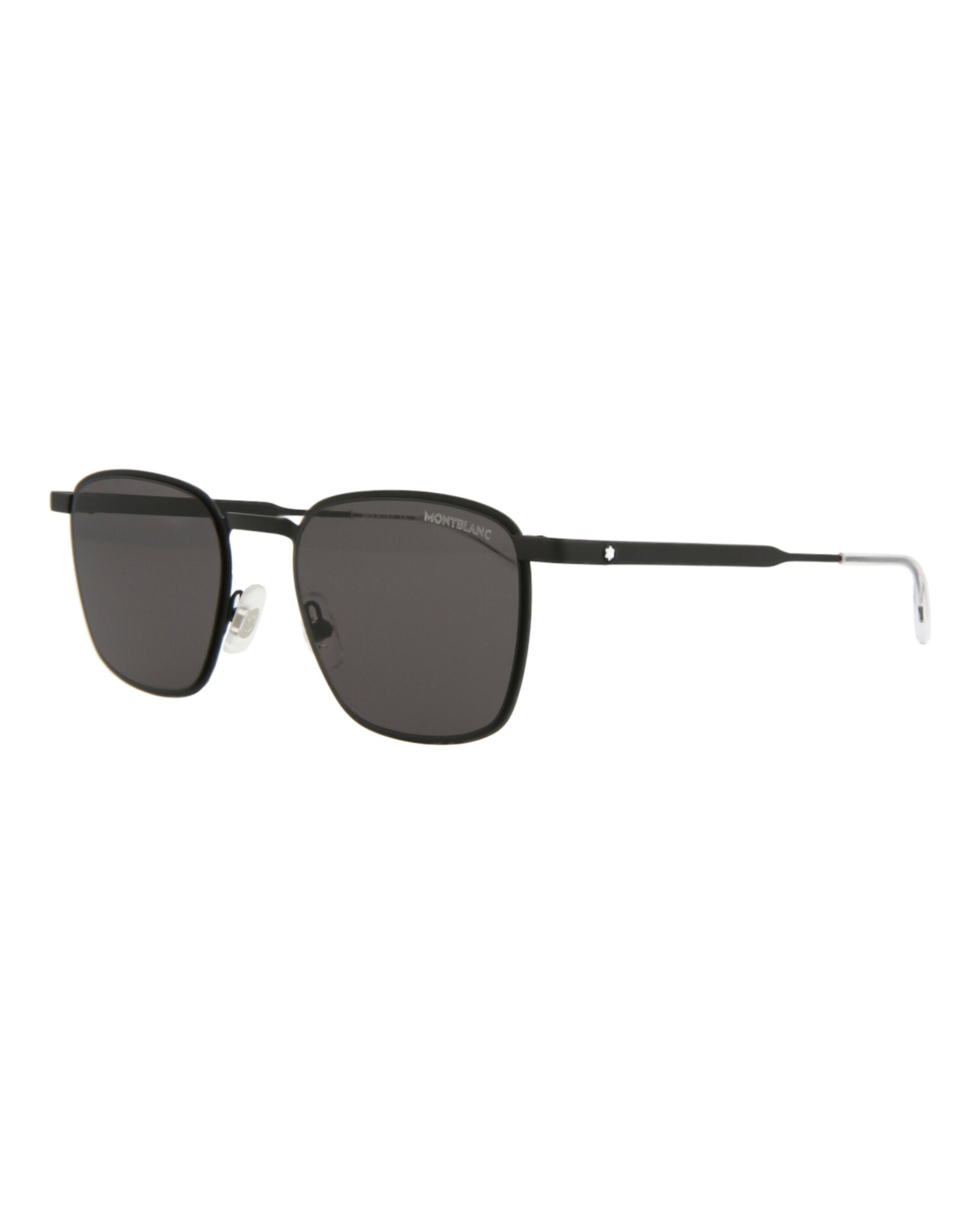 Montblanc Montblanc Mens Square/Rectangle Black Black Grey Fashion Designer Eyewear