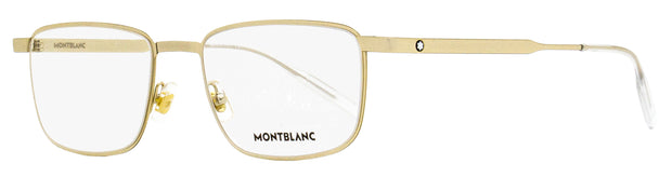 Montblanc Rectangular Eyeglasses MB0146O 002 Gold 51mm
