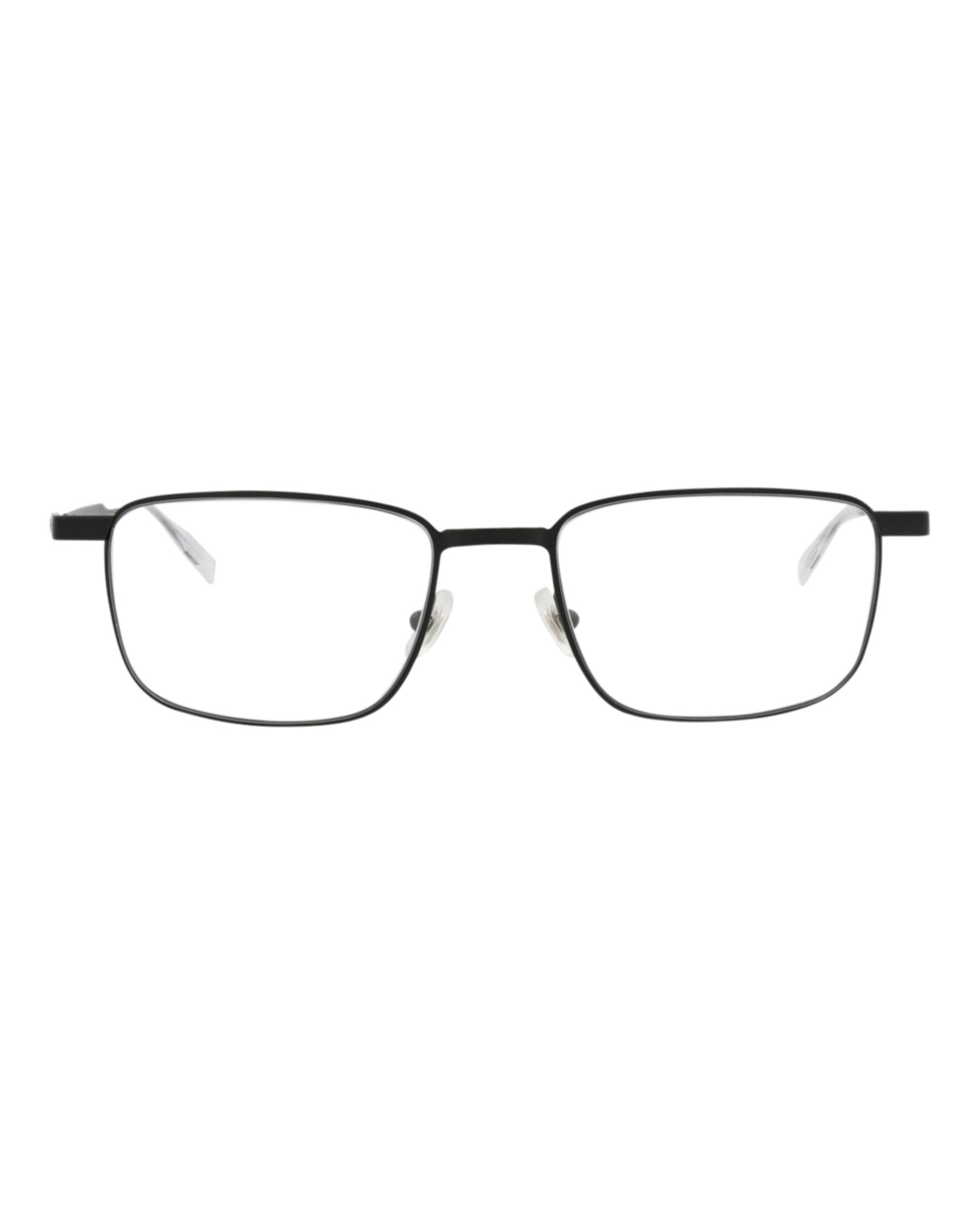 Montblanc Montblanc Mens Square/Rectangle Black Black Transparent Fashion Designer Eyewear