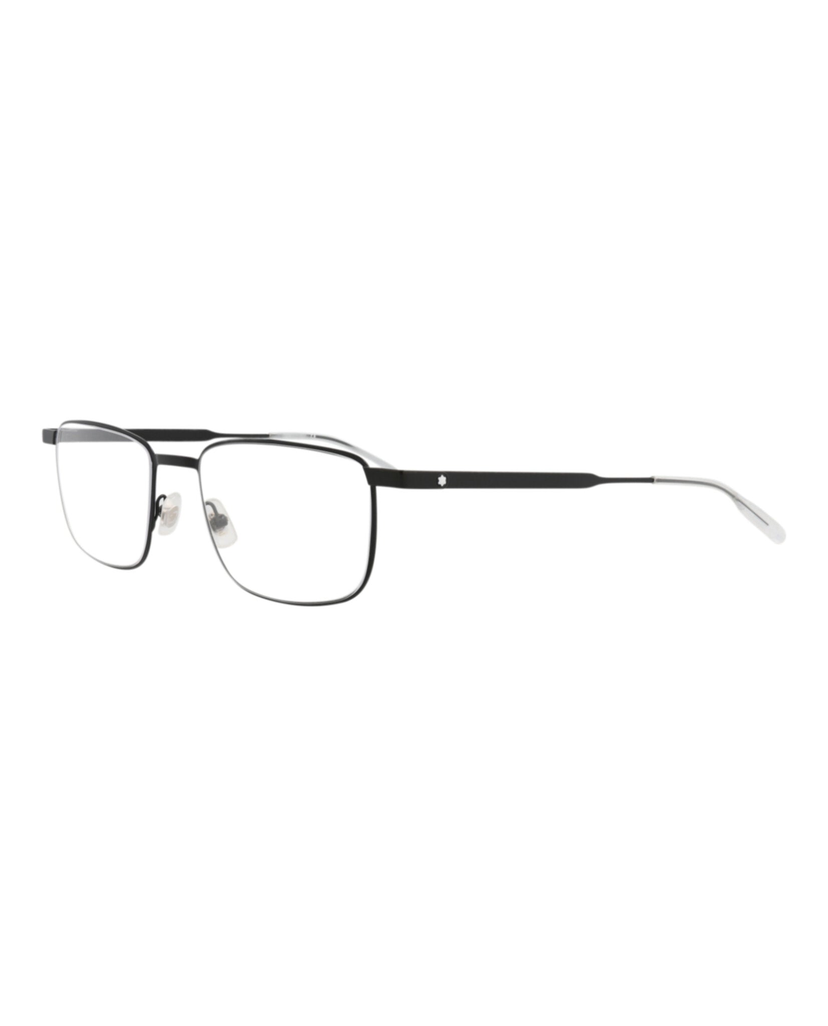 Montblanc Montblanc Mens Square/Rectangle Black Black Transparent Fashion Designer Eyewear