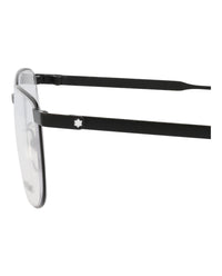 Montblanc Montblanc Mens Square/Rectangle Black Black Transparent Fashion Designer Eyewear