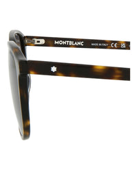 Montblanc Montblanc Mens Square/Rectangle Havana Havana Grey Fashion Designer Eyewear