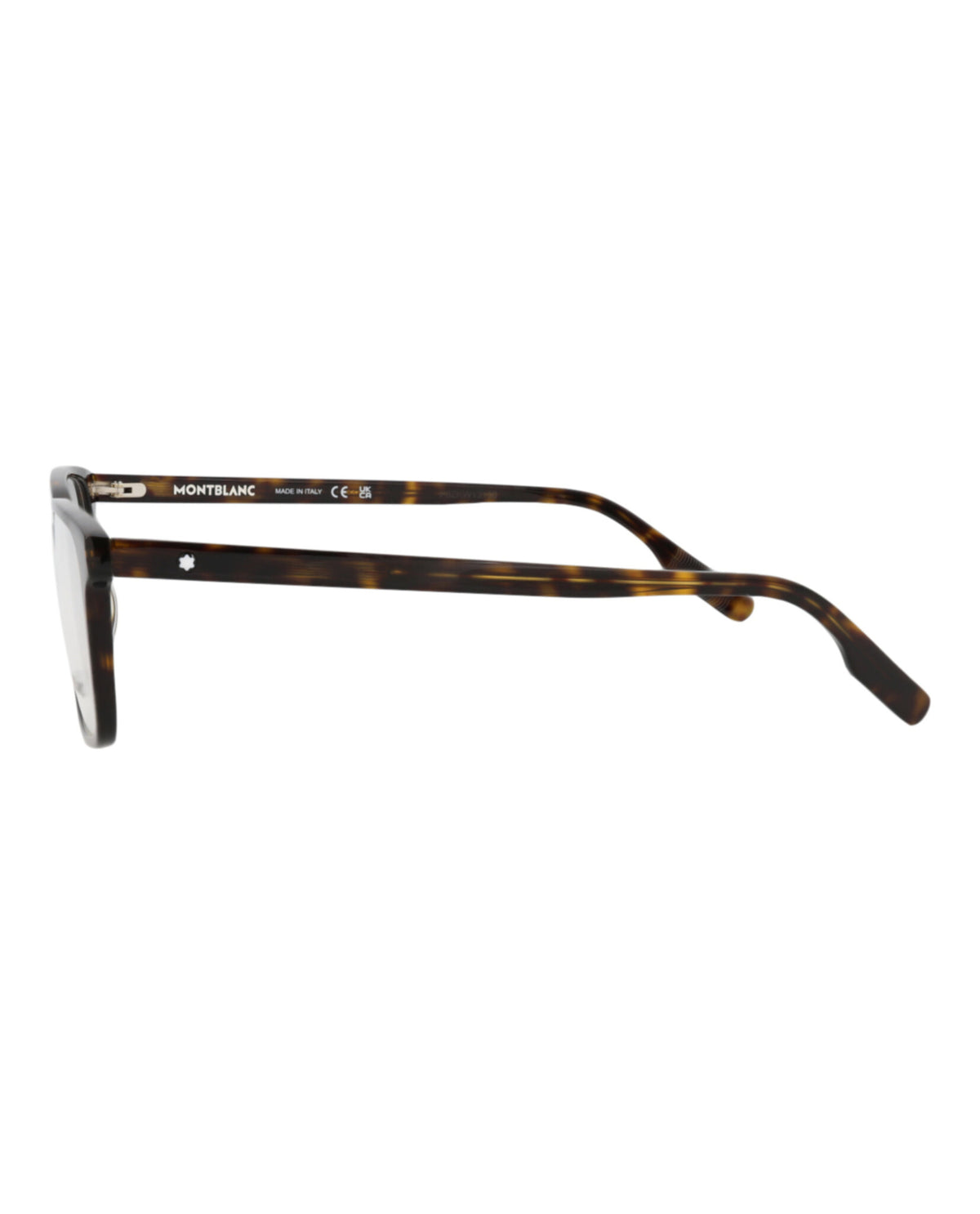 Montblanc Mens Square/Rectangle Havana Havana Transparent Fashion Designer Eyewear