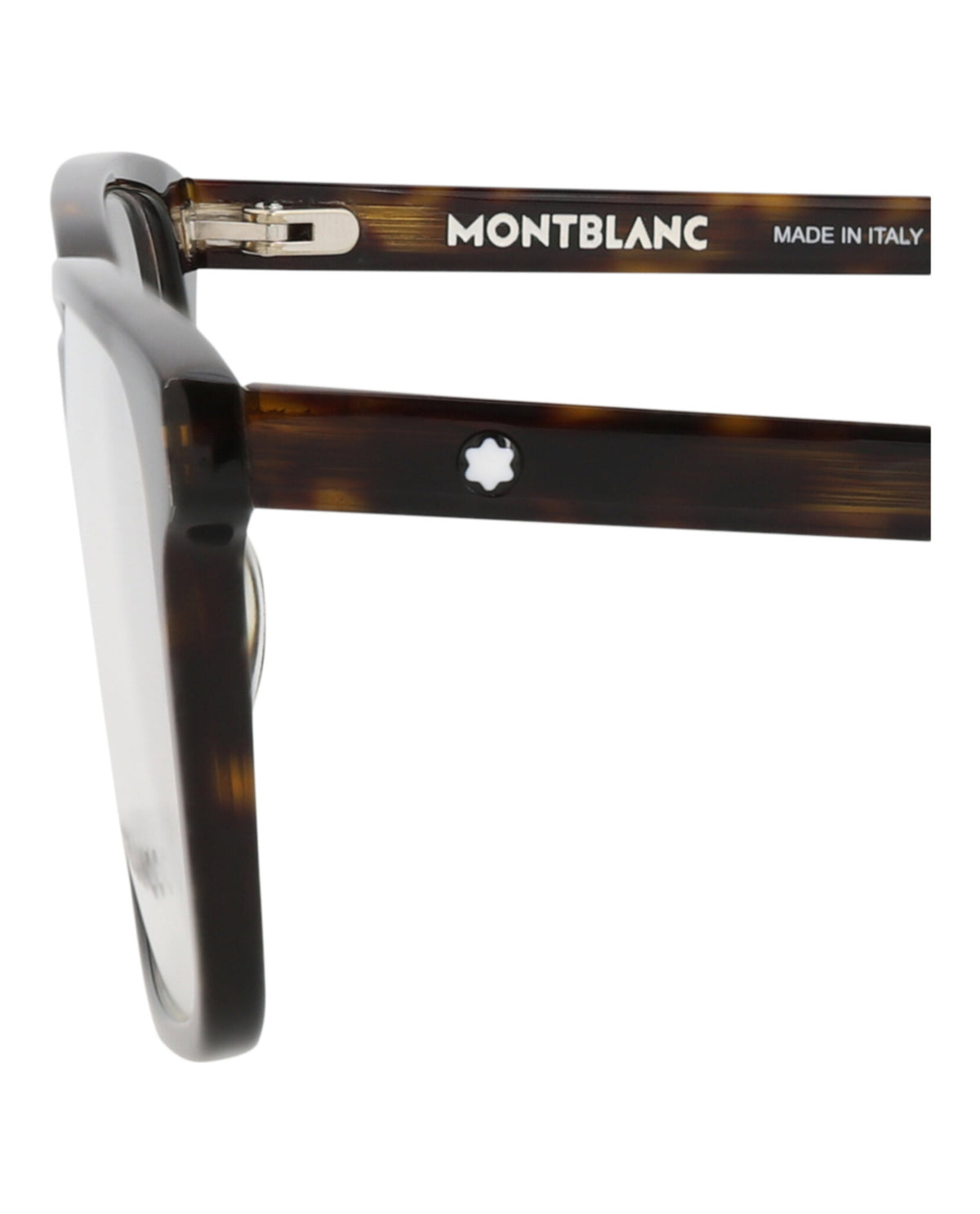 Montblanc Mens Square/Rectangle Havana Havana Transparent Fashion Designer Eyewear