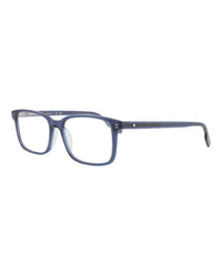 Montblanc Mens Square/Rectangle Blue Blue Transparent Fashion Designer Eyewear