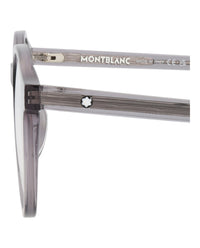 Montblanc Mens Round/Oval Grey Grey Transparent Fashion Designer Eyewear
