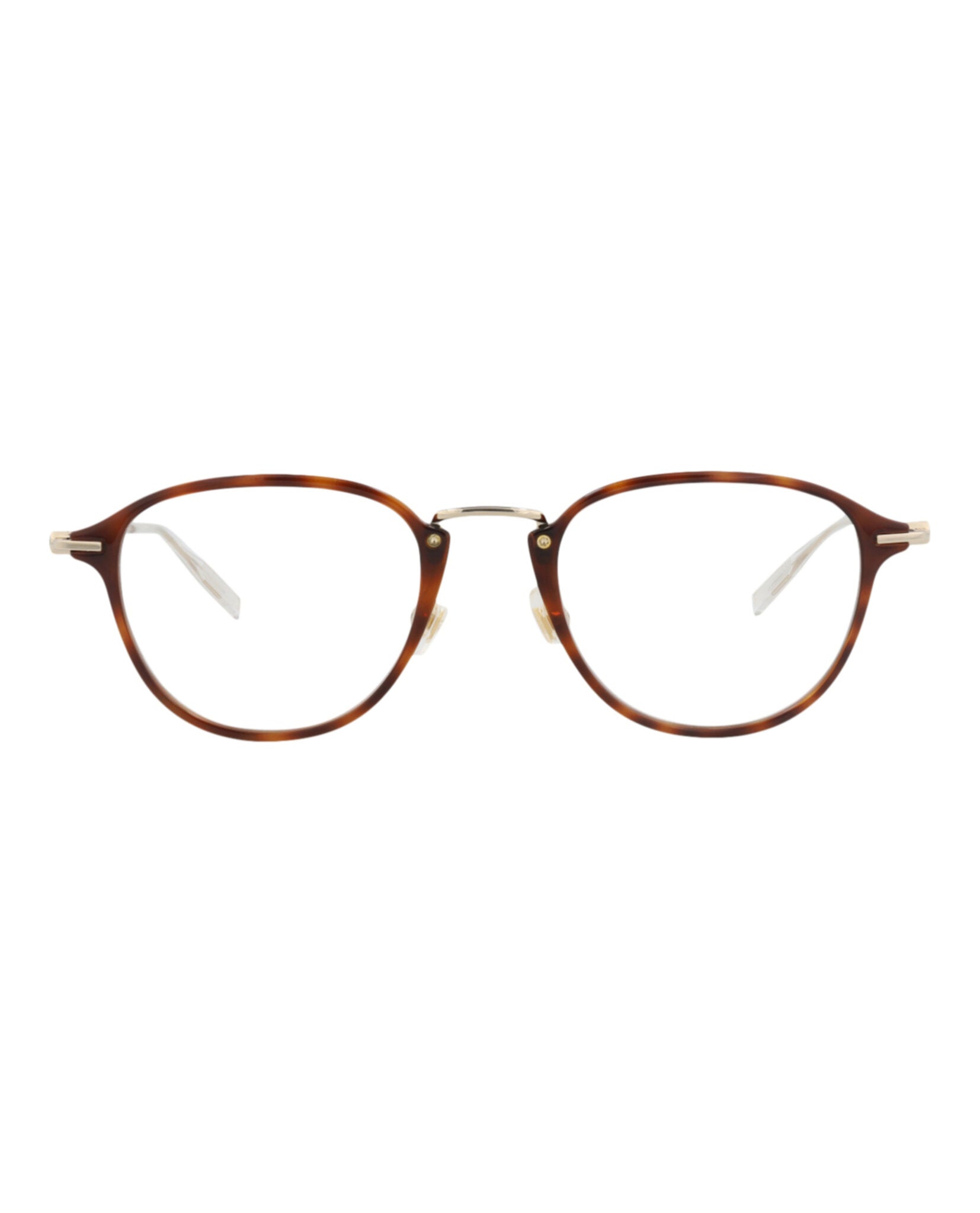 Montblanc Montblanc Mens Round/Oval Havana Gold Transparent Fashion Designer Eyewear