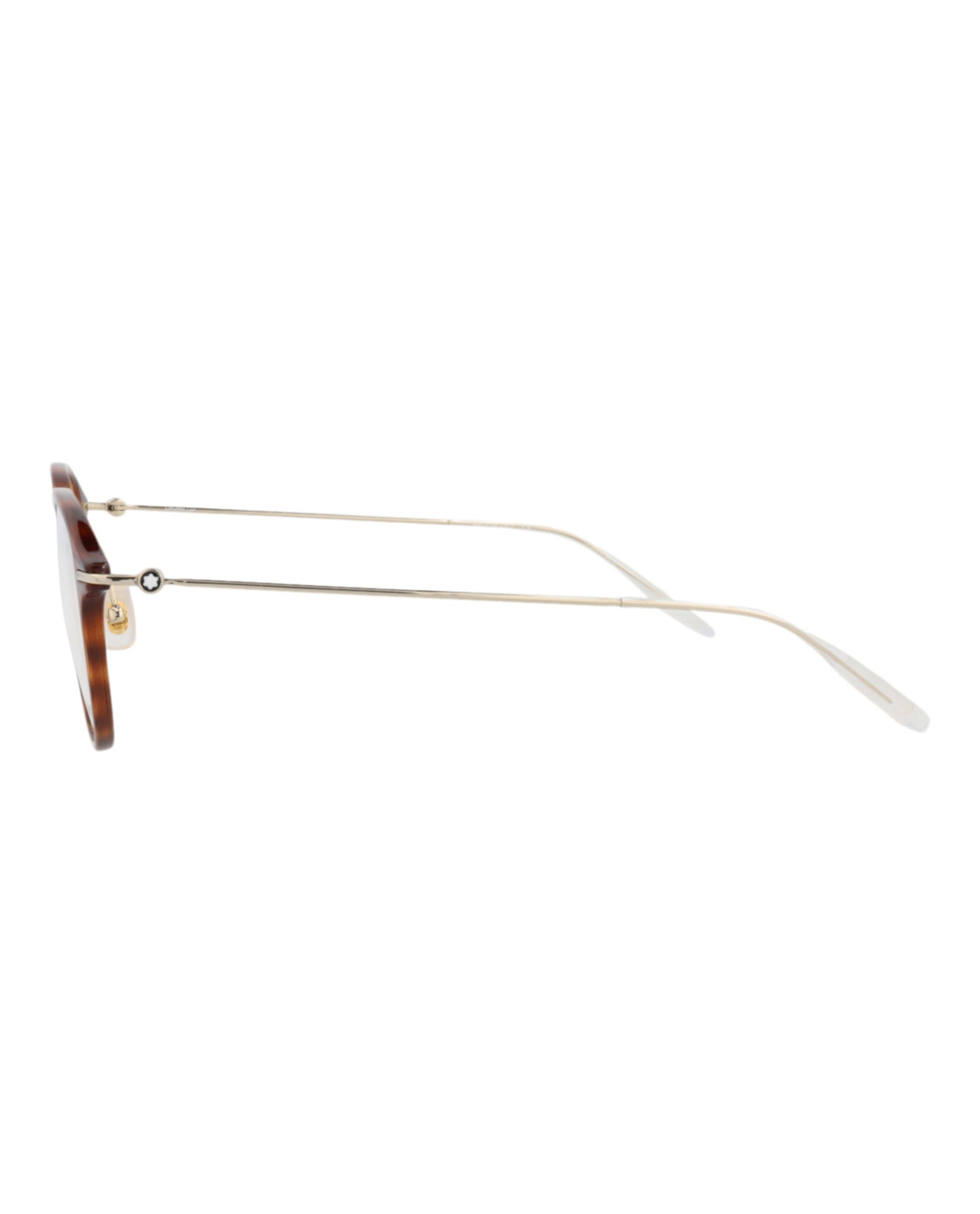 Montblanc Montblanc Mens Round/Oval Havana Gold Transparent Fashion Designer Eyewear