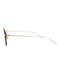 Montblanc Montblanc Mens Round/Oval Havana Gold Transparent Fashion Designer Eyewear
