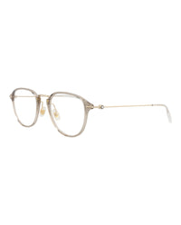 Montblanc Montblanc Mens Round/Oval Beige Gold Transparent Fashion Designer Eyewear