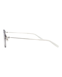 Montblanc Montblanc Mens Round/Oval Grey Silver Transparent Fashion Designer Eyewear