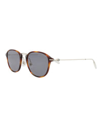 Montblanc Montblanc Mens Round/Oval Havana Silver Grey Fashion Designer Eyewear