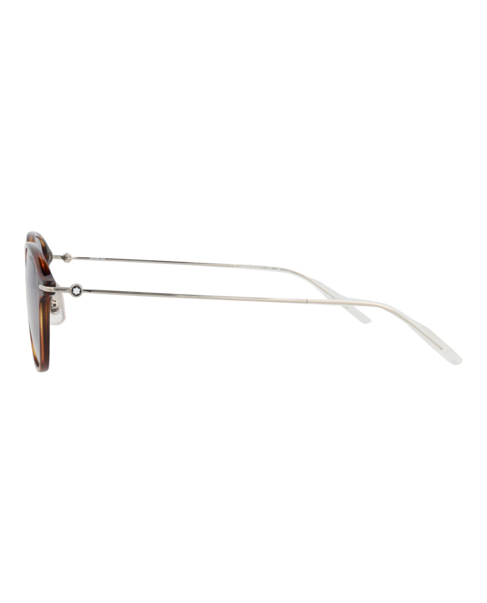Montblanc Montblanc Mens Round/Oval Havana Silver Grey Fashion Designer Eyewear