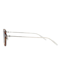 Montblanc Montblanc Mens Round/Oval Havana Silver Grey Fashion Designer Eyewear