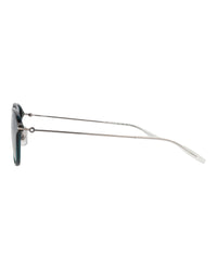 Montblanc Montblanc Mens Round/Oval Green Ruthenium Grey Fashion Designer Eyewear