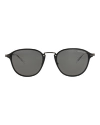 Montblanc Montblanc Mens Round/Oval Black Ruthenium Grey Fashion Designer Eyewear