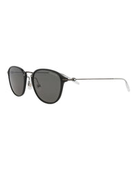 Montblanc Montblanc Mens Round/Oval Black Ruthenium Grey Fashion Designer Eyewear