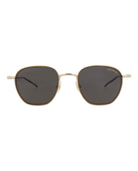Montblanc Montblanc Mens Square/Rectangle Brown Gold Grey Fashion Designer Eyewear