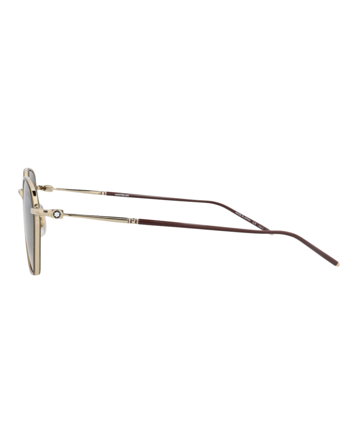 Montblanc Montblanc Mens Square/Rectangle Brown Gold Grey Fashion Designer Eyewear
