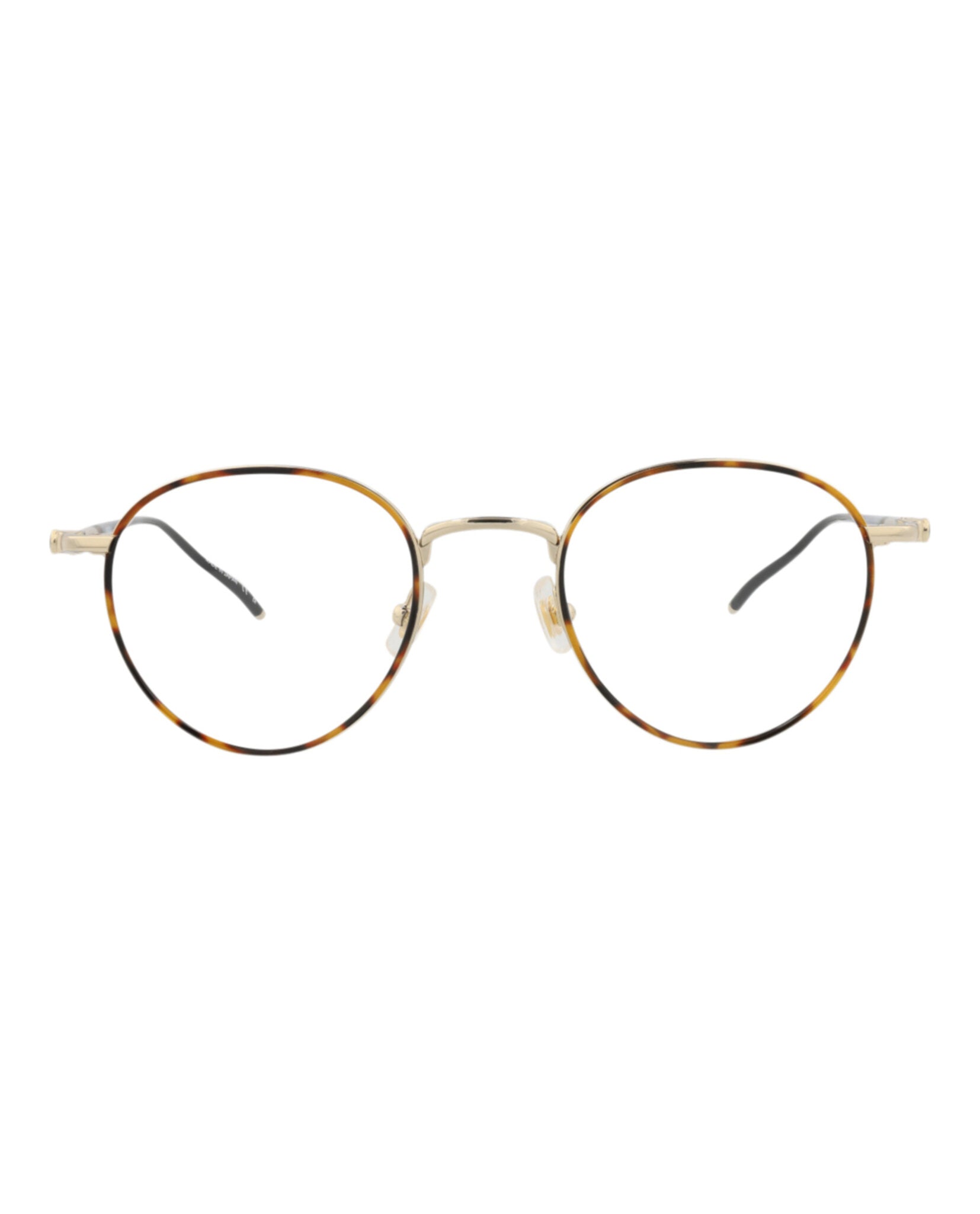 Montblanc Montblanc Mens Round/Oval Havana Gold Transparent Fashion Designer Eyewear