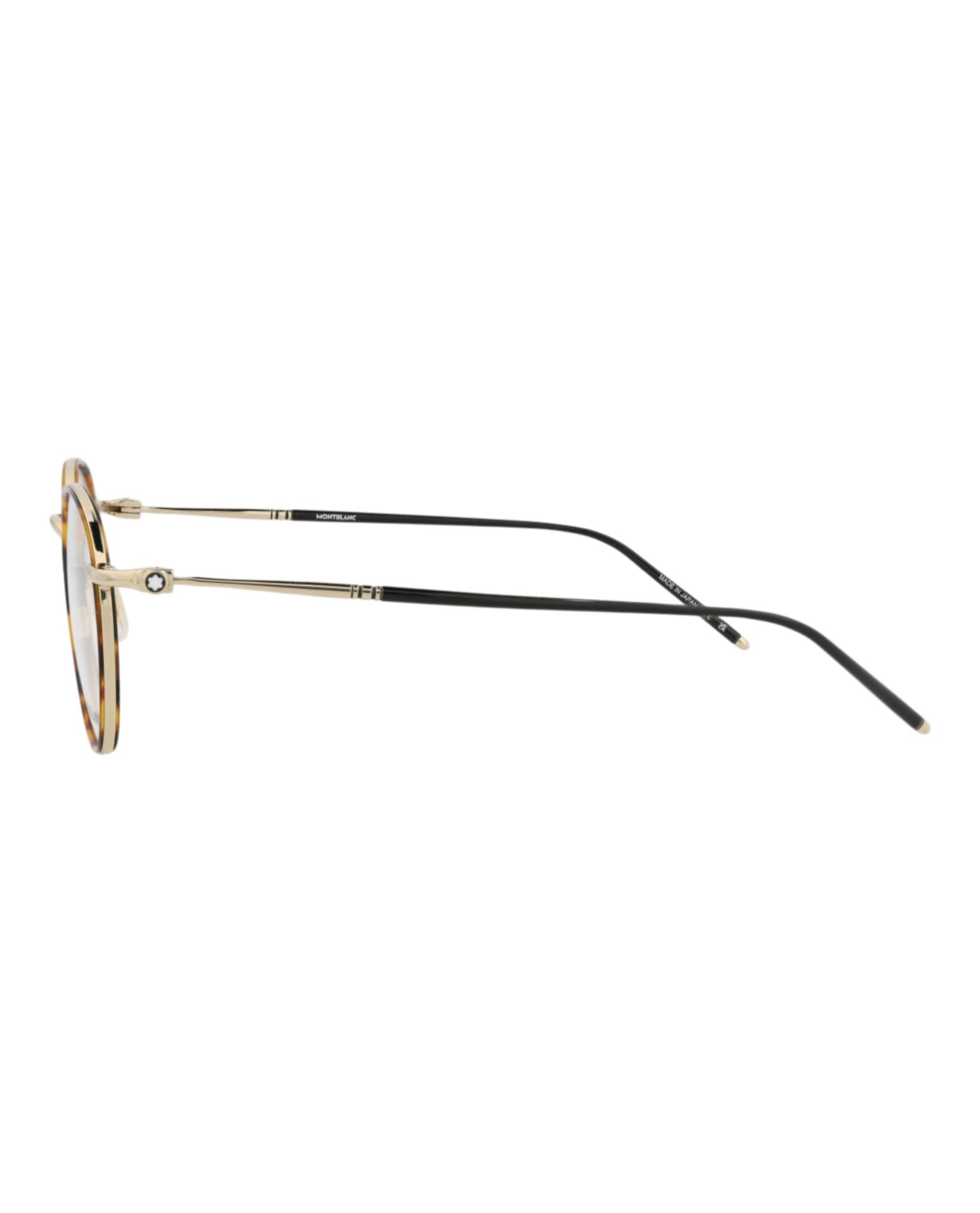 Montblanc Montblanc Mens Round/Oval Havana Gold Transparent Fashion Designer Eyewear
