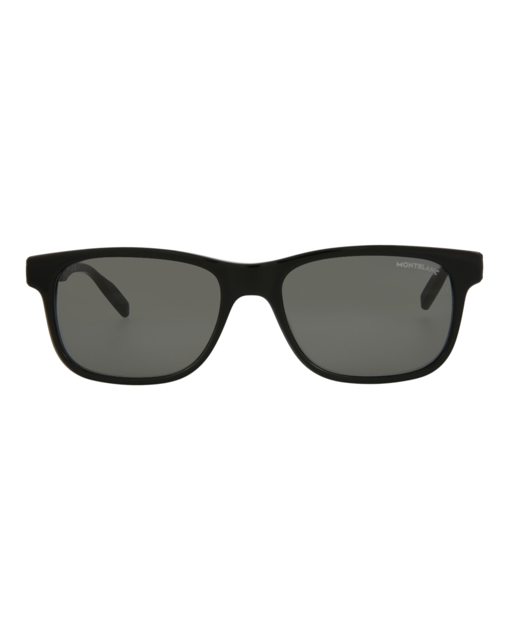 Montblanc Montblanc Mens Square/Rectangle Black Black Grey Fashion Designer Eyewear