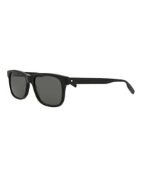Montblanc Montblanc Mens Square/Rectangle Black Black Grey Fashion Designer Eyewear