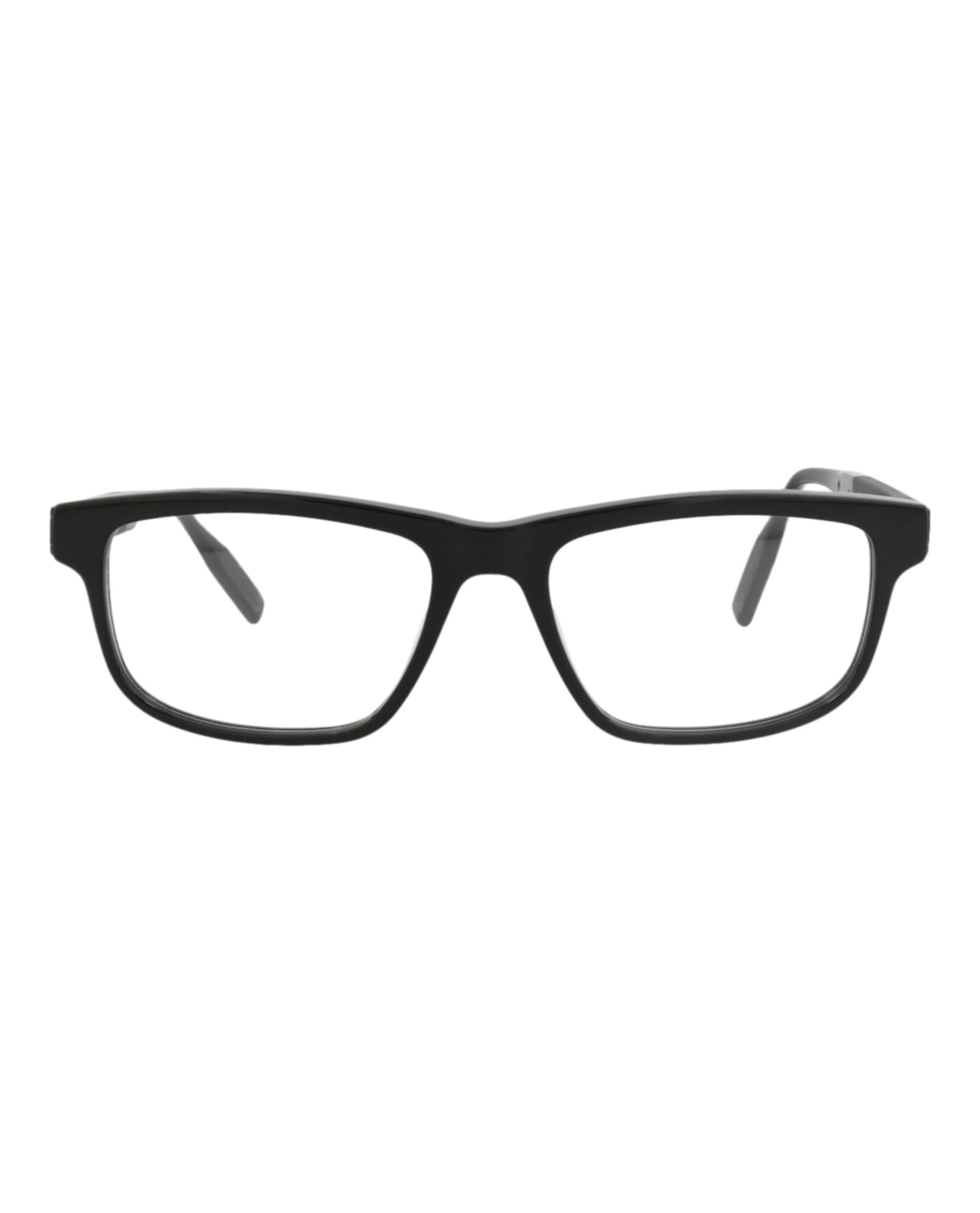 Montblanc Mens Square/Rectangle Black Black Transparent Fashion Designer Eyewear