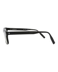 Montblanc Mens Square/Rectangle Black Black Transparent Fashion Designer Eyewear