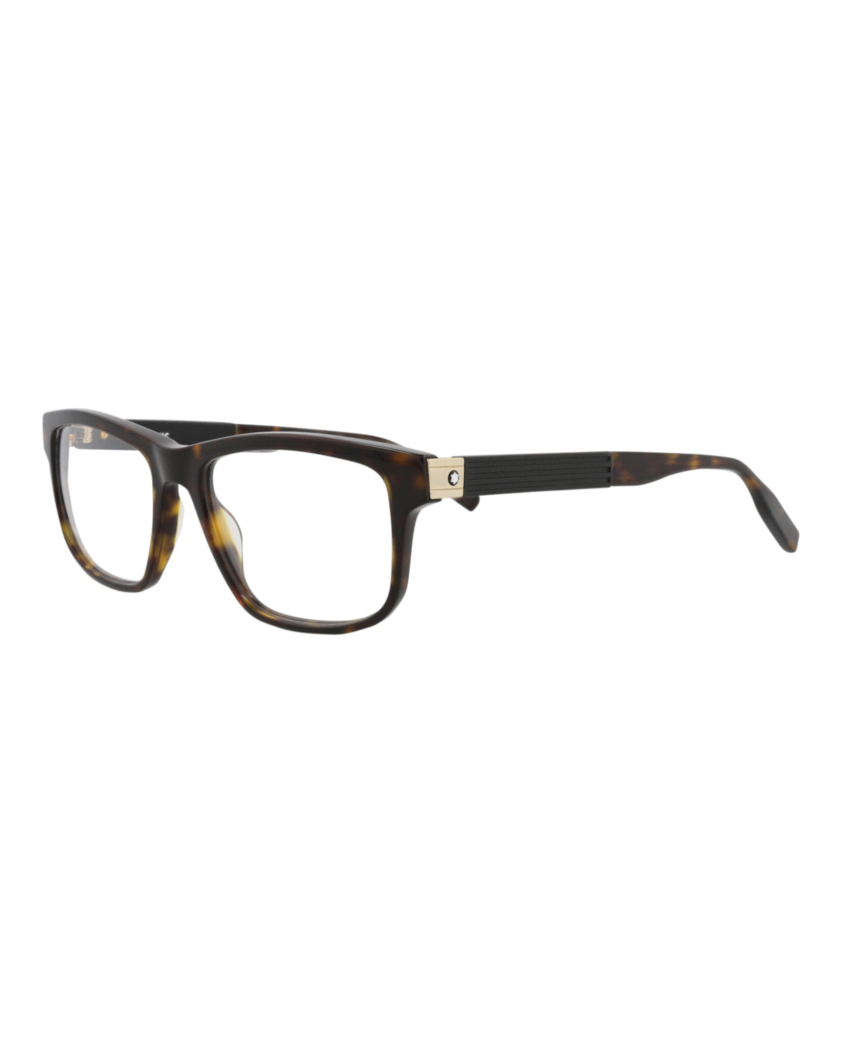 Montblanc Mens Square/Rectangle Havana Havana Transparent Fashion Designer Eyewear