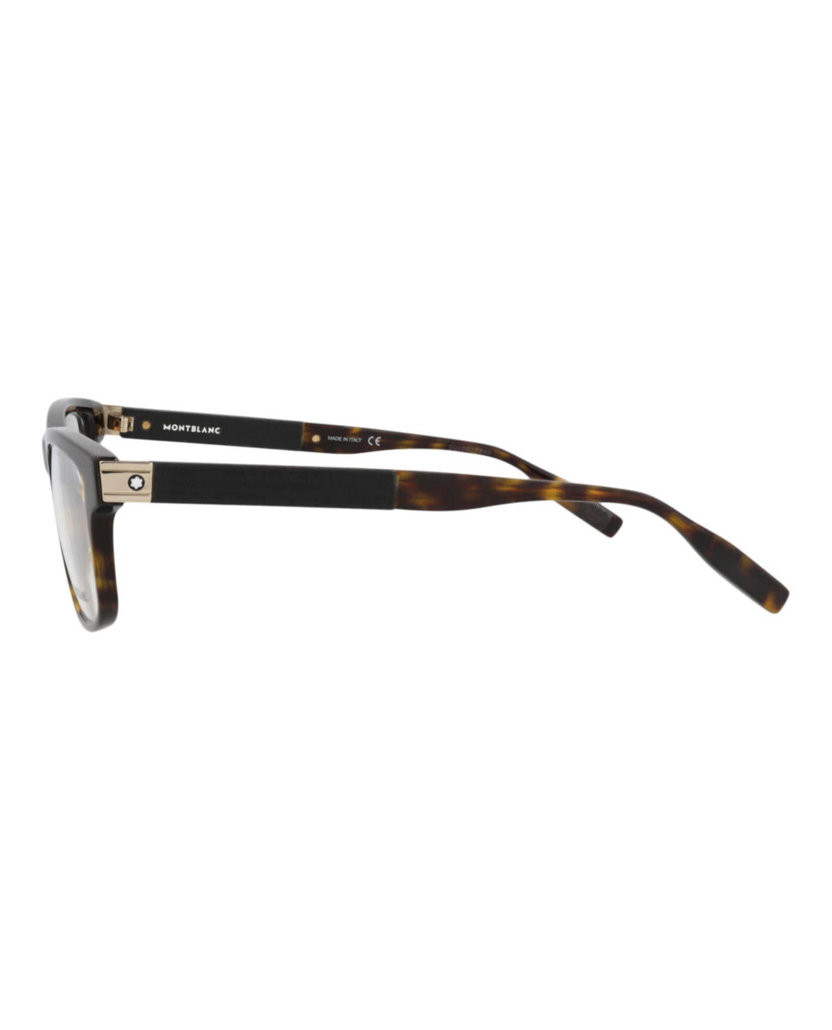 Montblanc Mens Square/Rectangle Havana Havana Transparent Fashion Designer Eyewear