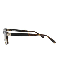 Montblanc Mens Square/Rectangle Havana Havana Transparent Fashion Designer Eyewear